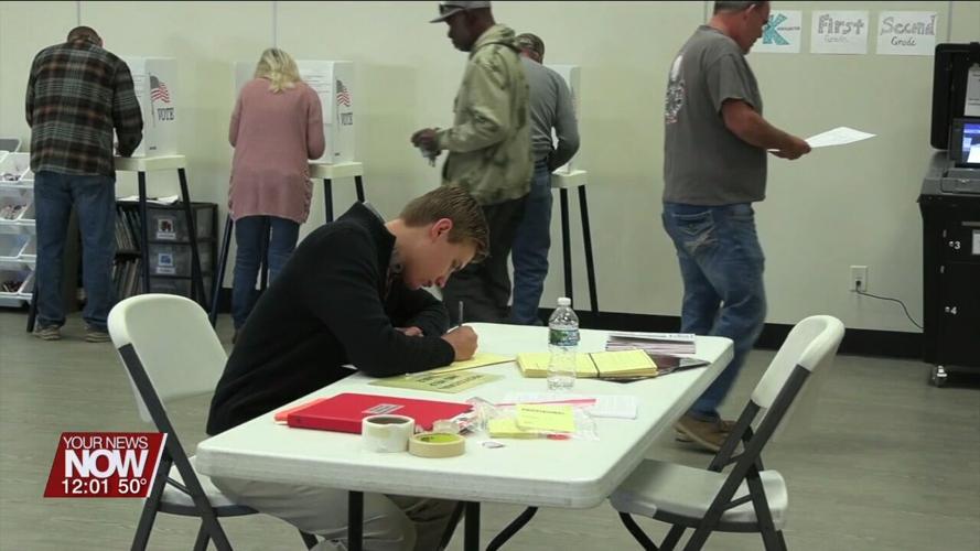 The sunny weather brings voters to the polls