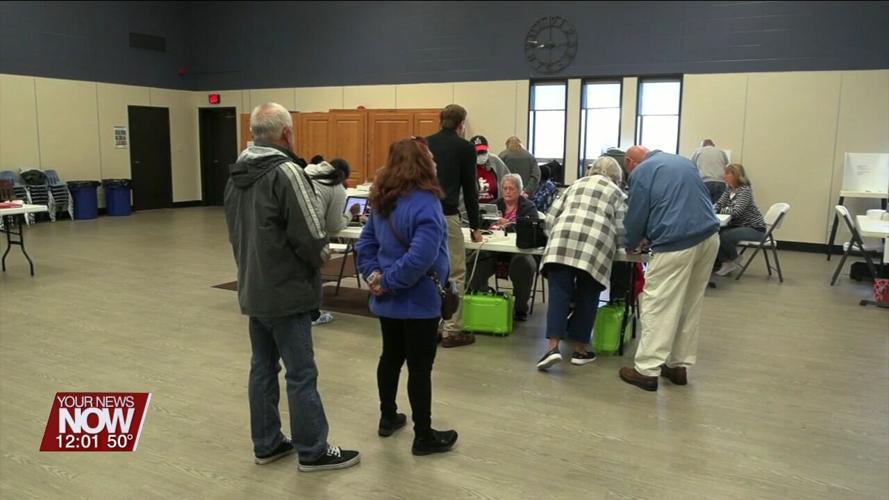 The sunny weather brings voters to the polls