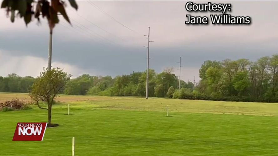 Reports of possible tornadoes touching down in Paulding, Putnam, and Hancock Counties