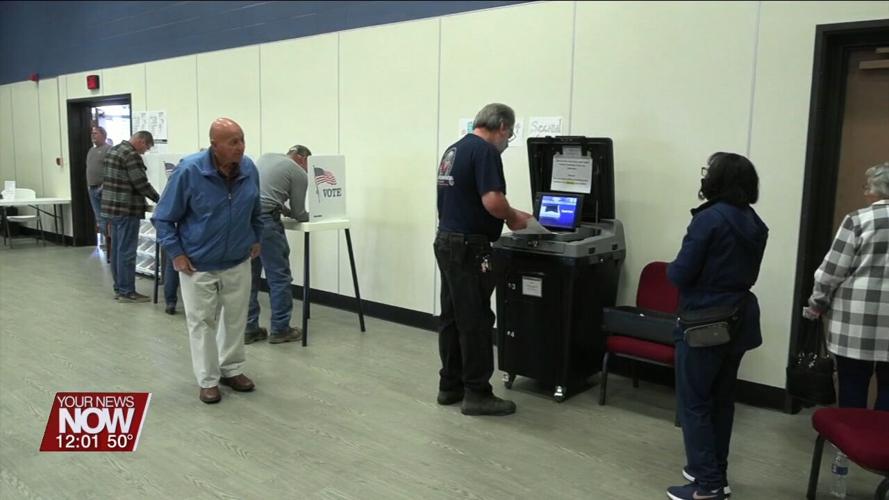The sunny weather brings voters to the polls