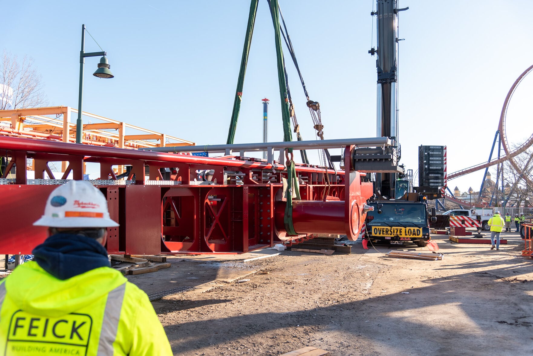 Cedar Point's Siren’s Curse construction reaches new heights with installation of tilt track