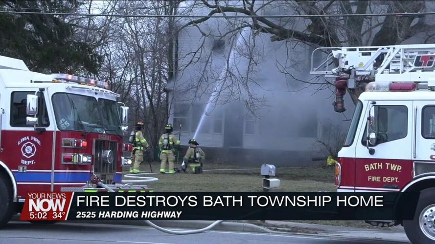 Fire destroys a home on Harding Highway in Bath Township