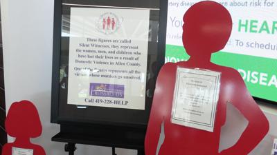 Silent Witness display honors domestic violence victims at Lima Memorial