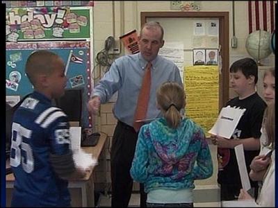 Elida 4th graders get a visit from State Representative Matt Huffman