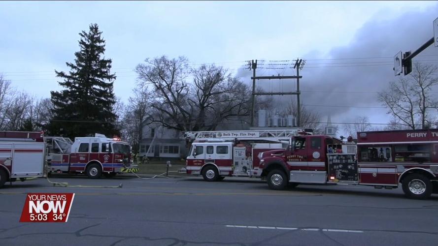 Fire destroys a home on Harding Highway in Bath Township