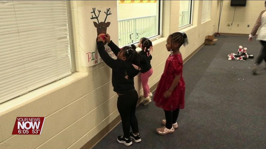 Children dash to the Lima Family YMCA for Breakfast with Santa