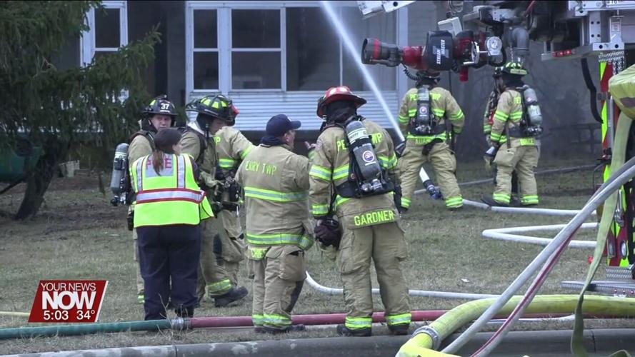 Fire destroys a home on Harding Highway in Bath Township
