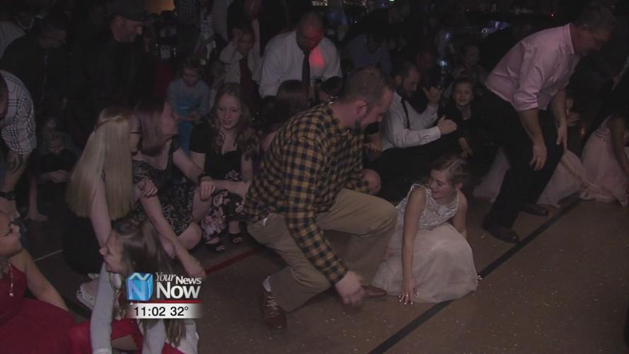 Dads and daughters came dressed to the nines for the father-daughter dance at Maplewood