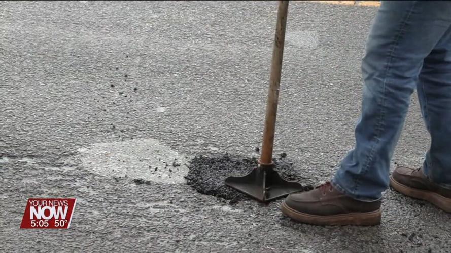 City crews are out patching potholes that have appeared due to recent weather swings