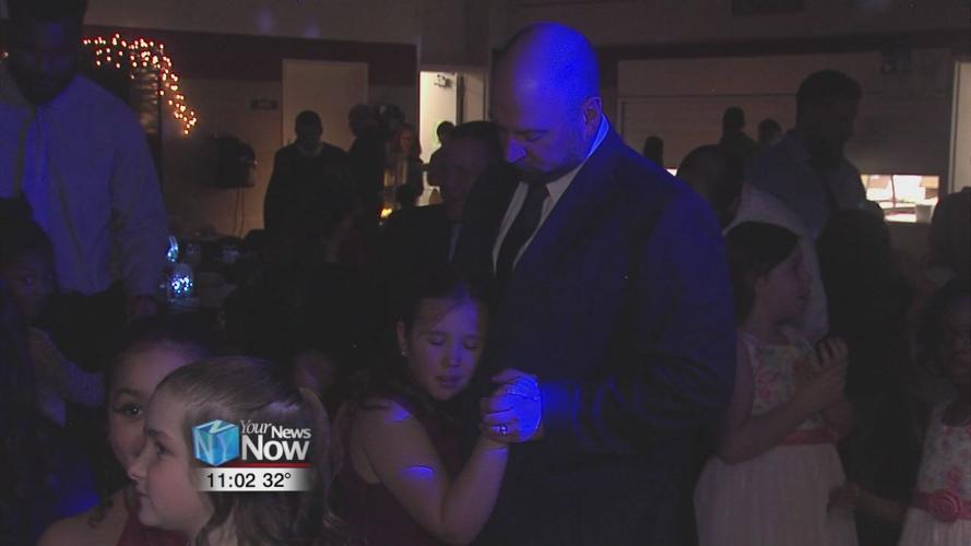 Dads and daughters came dressed to the nines for the father-daughter dance at Maplewood