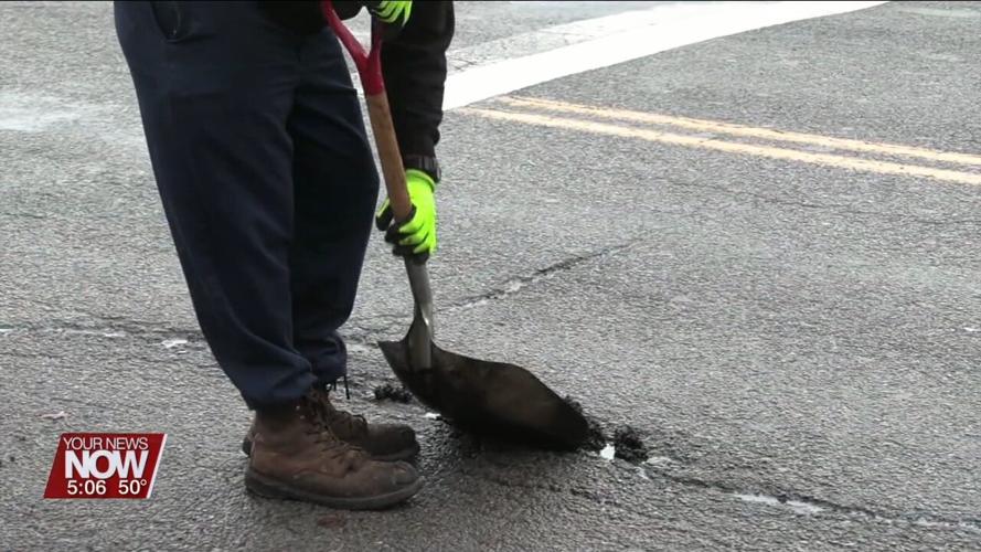 City crews are out patching potholes that have appeared due to recent weather swings