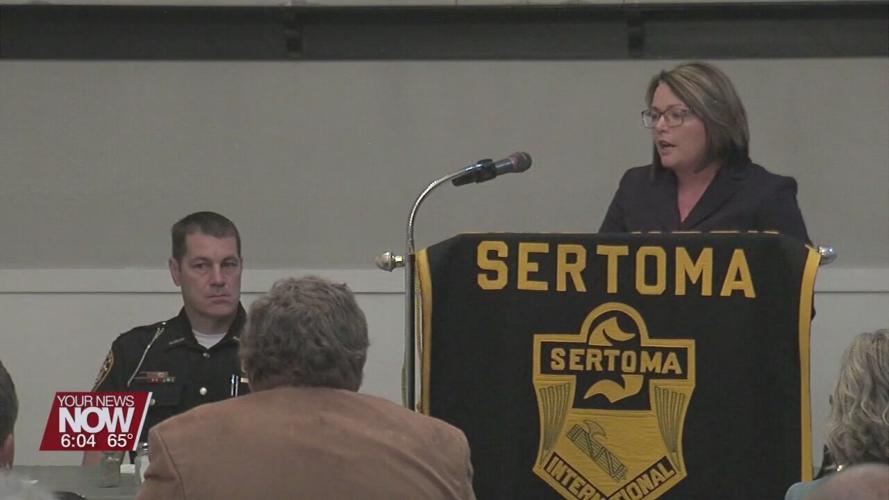 Allen Co. Sheriff Treglia and Prosecutor Caldwell discuss Senate Bill 215 at Sertoma Club meeting