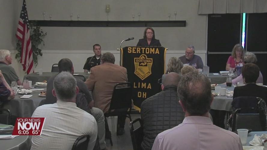 Allen Co. Sheriff Treglia and Prosecutor Caldwell discuss Senate Bill 215 at Sertoma Club meeting