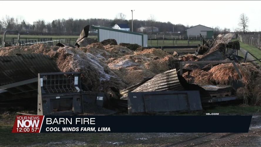 Nine area fire departments assist with early morning barn fire at Cool Winds Farm