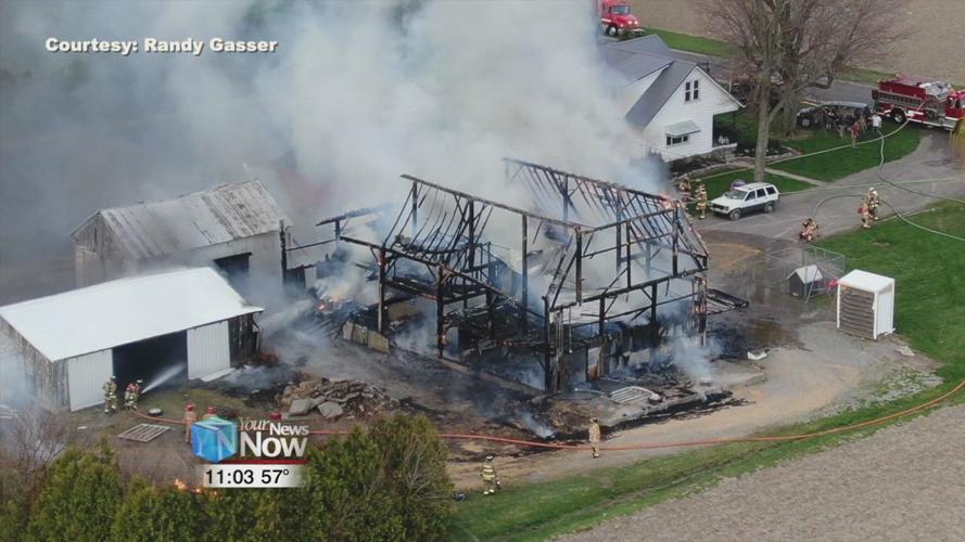 Multiple fire crews called out to large barn fire in Putnam County