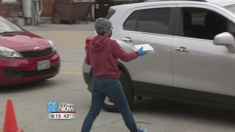 J Marie's in Wapak provided free curbside pickup dinners