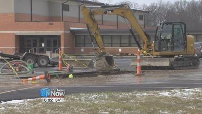 Water main breaks at Lima Central Catholic