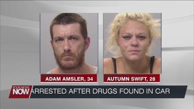 Two arrested after a traffic stop and drugs were found in the car