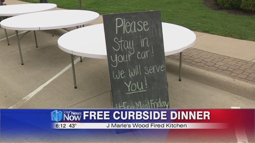 J Marie's in Wapak provided free curbside pickup dinners