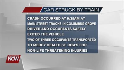 SUV struck by train in Columbus Grove, injures