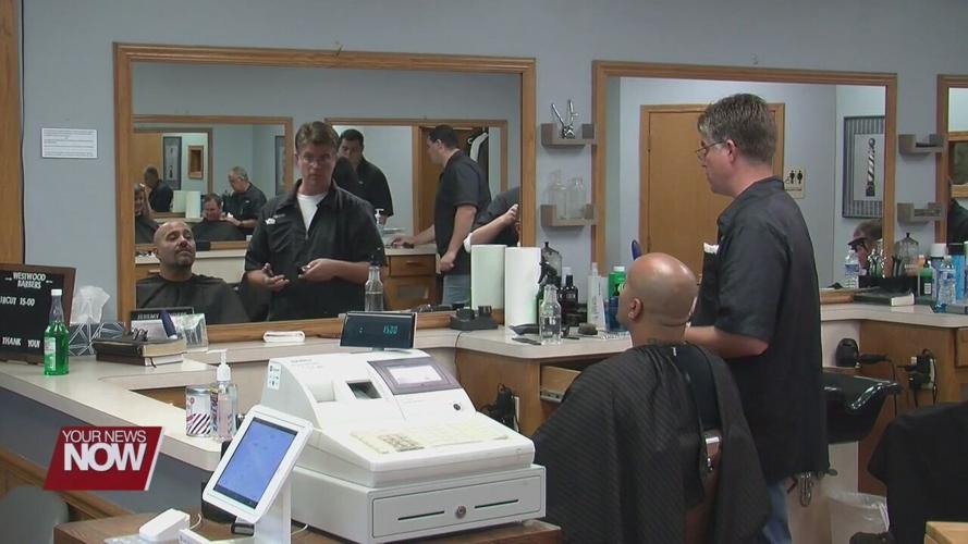 3 generations working side by side at Westwood Barbers