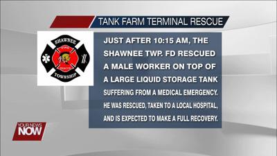 Male worker rescued at local tank farm terminal after suffering from medical emergency