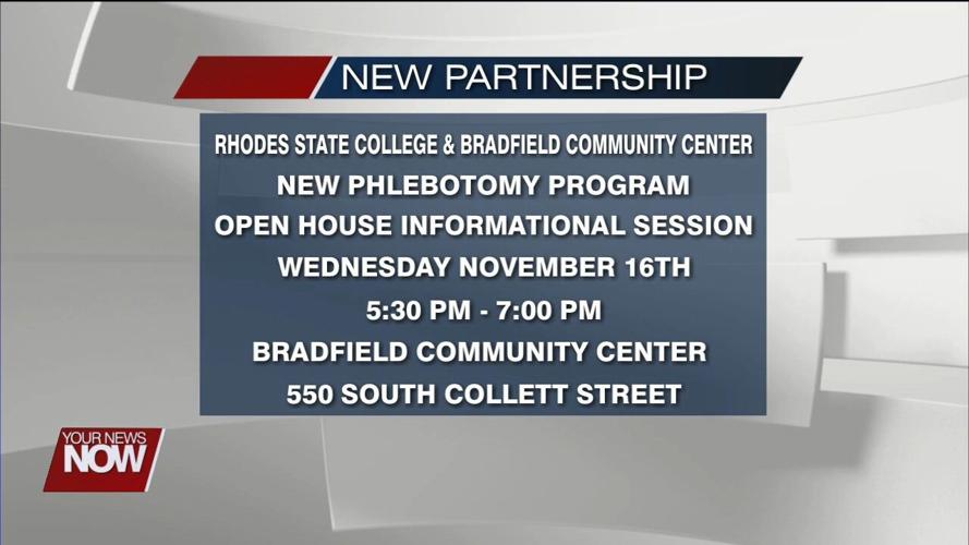 Bradfield Community Center and Rhodes State College teaming up for phlebotomy certificate program