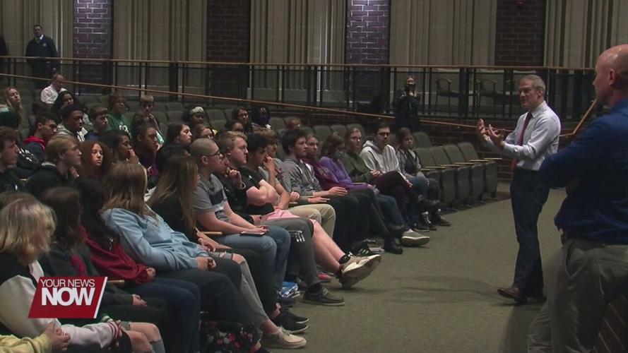 Jordan speaks to Elida students and about the investigation into Facebook and Twitter