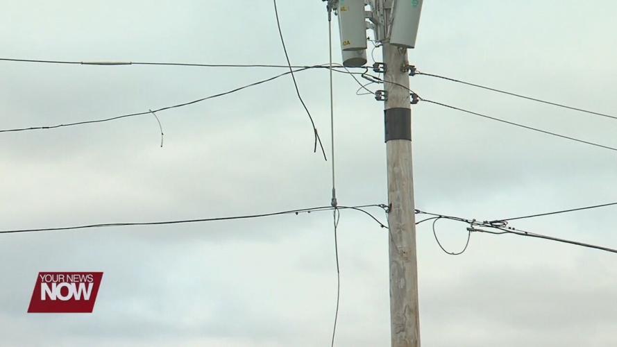 Fiery crash leads to power outage