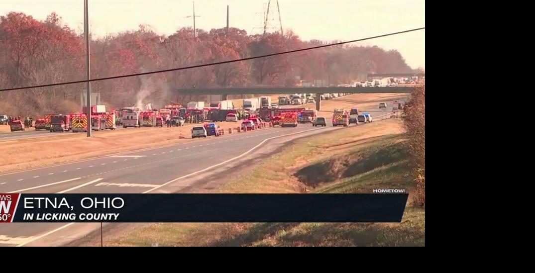 Charter bus carrying high school students involved in a multi-vehicle crash Tuesday morning on I-70