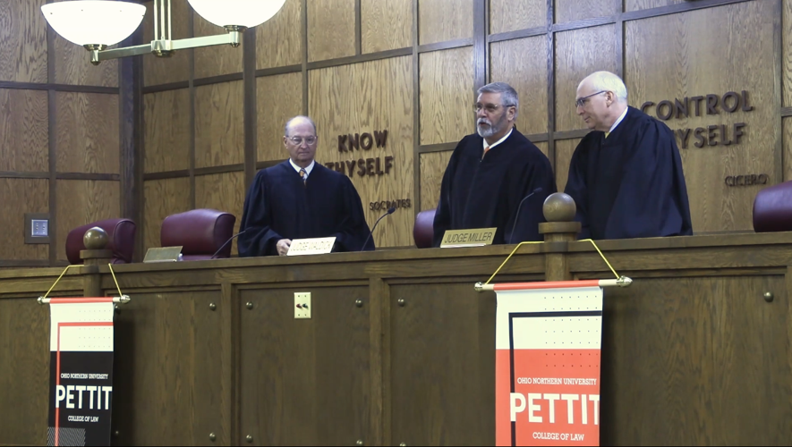 Ohio Northern Law students observe 3rd District Court of Appeals in session