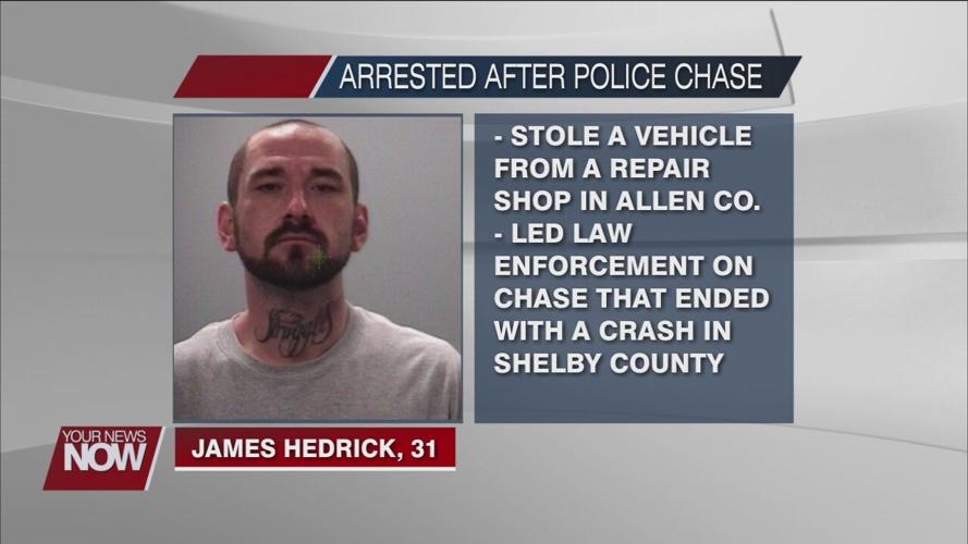 Alleged car thief leads law enforcement on a chase that ended in a crash