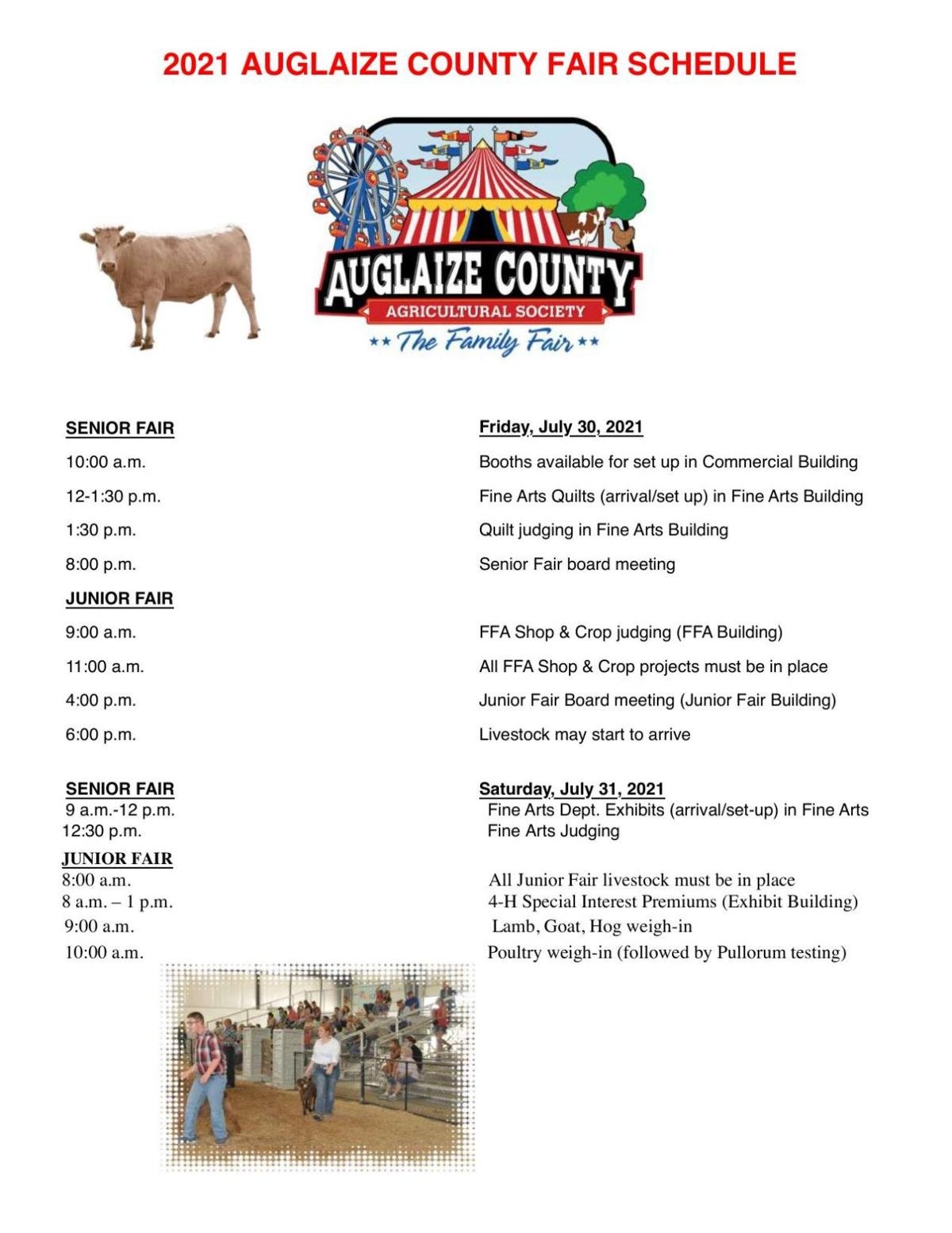 The Auglaize County Fair will be back to normal after being scaled down