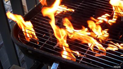 Cooking grill fire