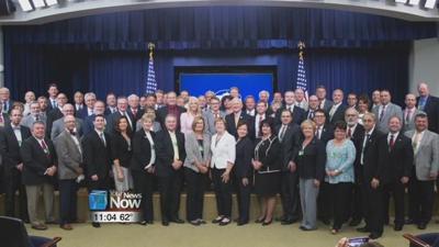 Local county commissioners attend meeting at White House