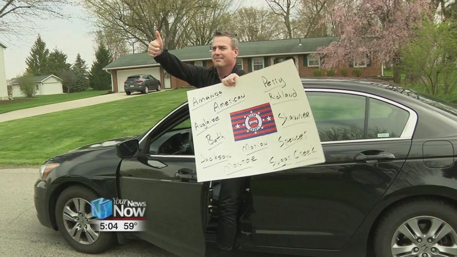 Allen County community shows support for long time public servant in social distancing fashion