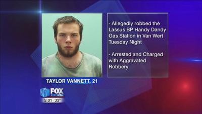 Van Wert man arrested for gas station robbery