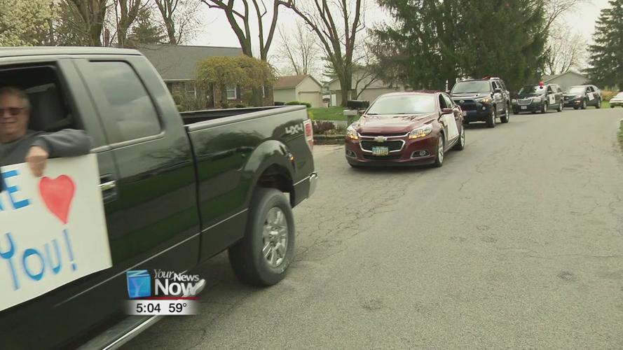 Allen County community shows support for long time public servant in social distancing fashion