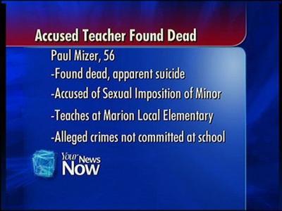 Teacher accused of sexual imposition of a minor found dead, apparent suicide