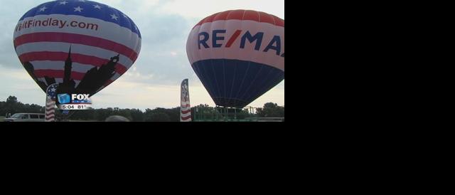 40 hot air balloons fill the sky at the Flag City Balloon Fest