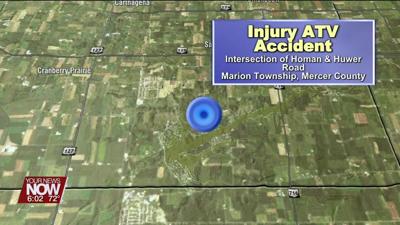 A teen is seriously hurt after UTV crash in Mercer County on Saturday