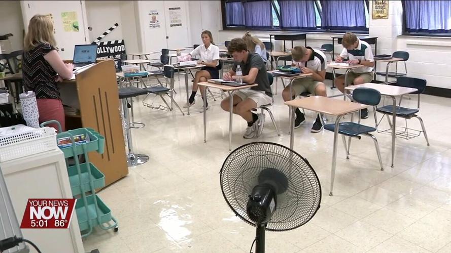 Delphos St. John's working to keep students focused on studies and not the unbearable heat