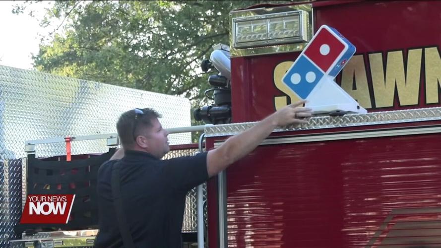 Shawnee Twp. Fire Dept. and Domino's help promote fire safety during pizza deliveries