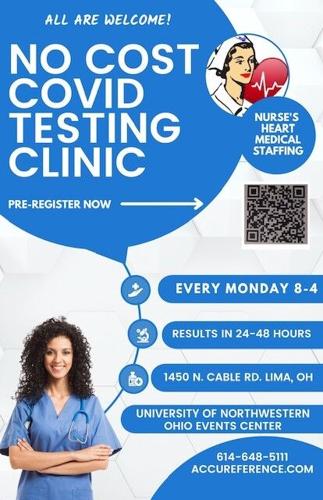 Free COVID testing offered at UNOH Event Center on Feb. 7th