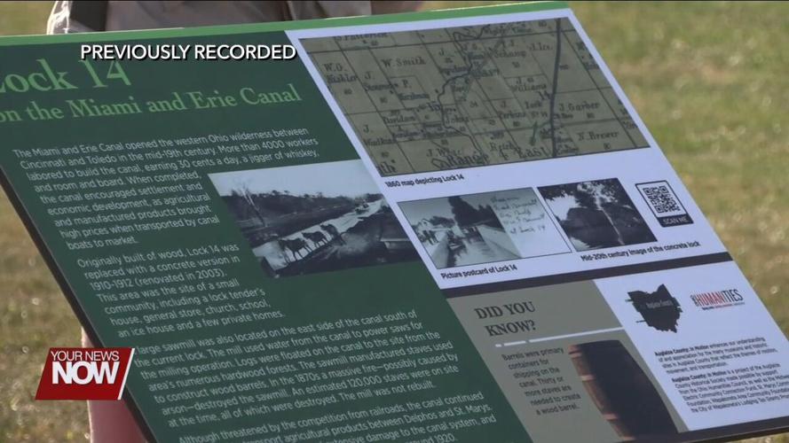 Marker remembers the lost community around Lock 14 in Auglaize County