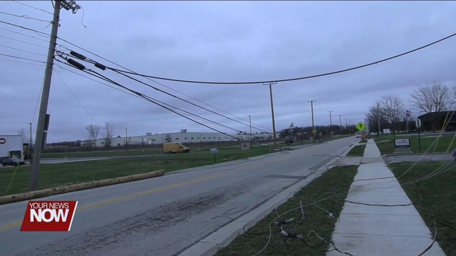 Thursday's heavy winds wreak havoc on power lines and poles