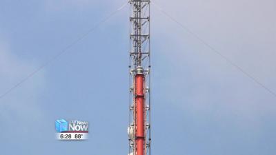 New antenna installed at Hometown Stations new transmitter site.jpg