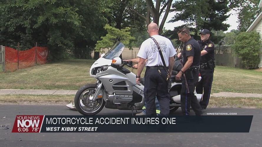One person injured in motorcycle accident on W. Kibby Street