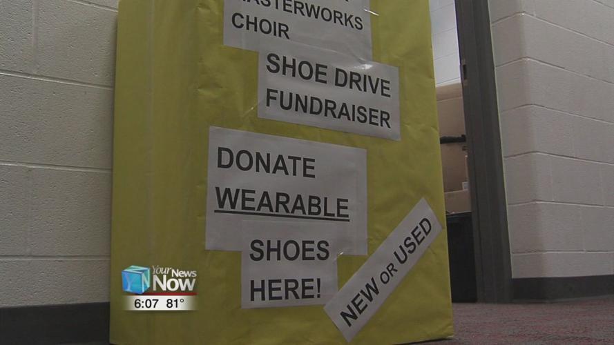 Lima Senior choir collecting shoes to help fund tour trip 1.jpg