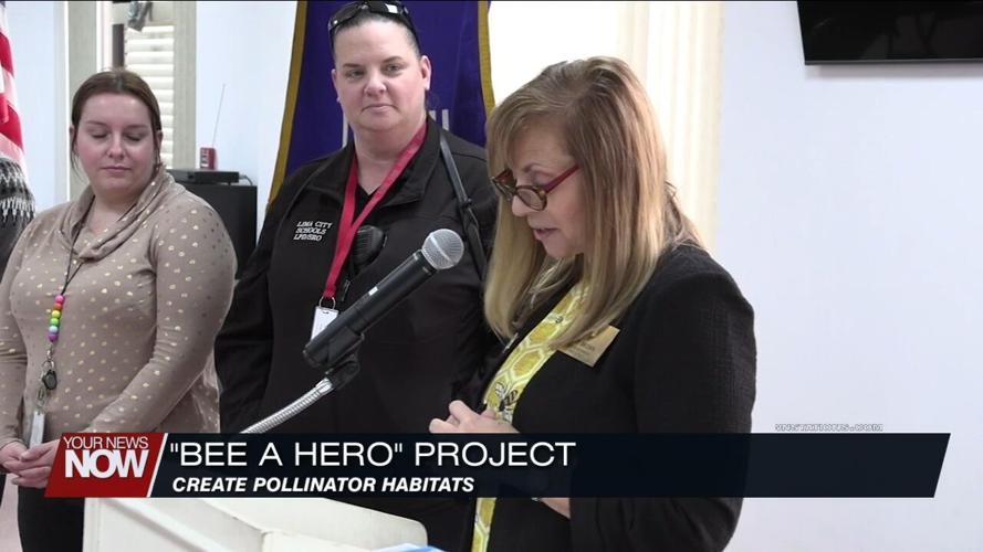 Kiwanis Ohio District Governor encouraging pollinator habitats with Bee a Hero project